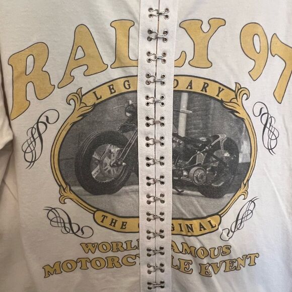 Women’s Rugged Gypsy Retro Rally 97 Motorcycle T-shirt. Size Medium. - Picture 4 of 8